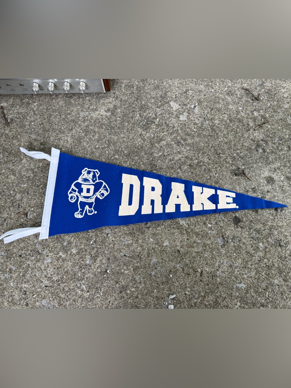 Drake university Blue and White Felt smaller Pennant Banner